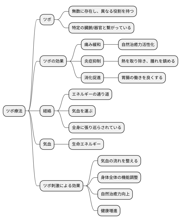 ツボの作用:身体への効果