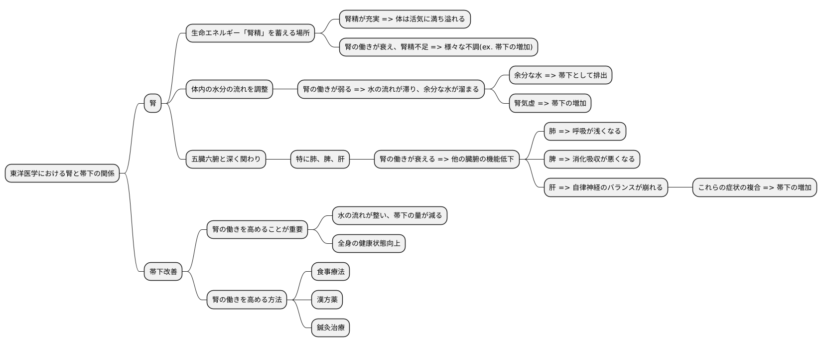 腎と帯下の関係