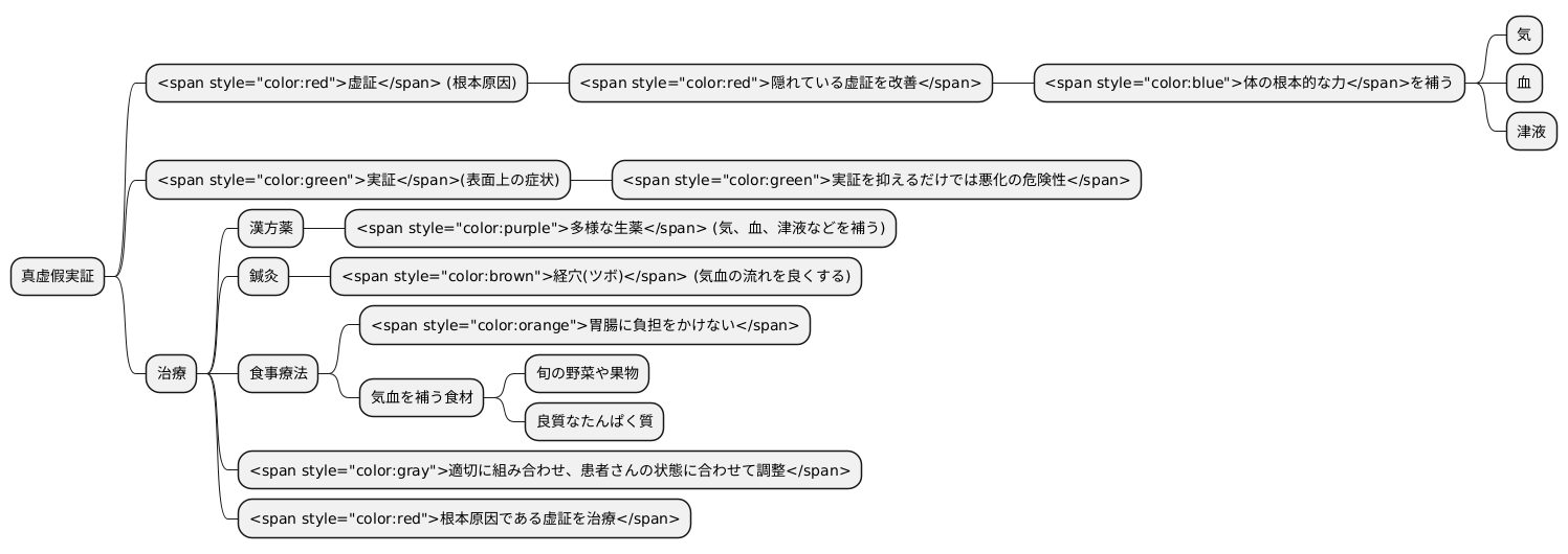 真虚假実証の治療