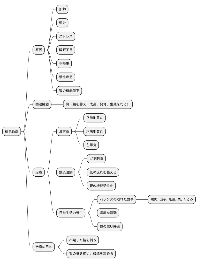 精気虧虚の東洋医学的考え方