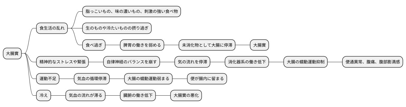 大腸實の原因