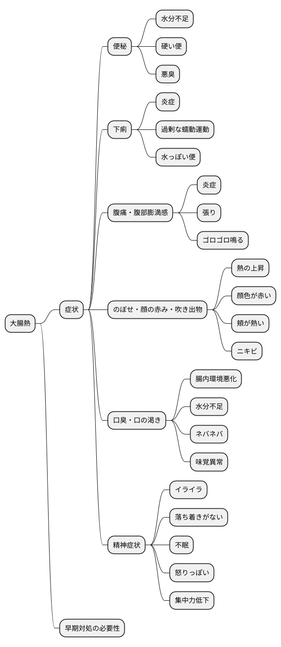 大腸熱の症状