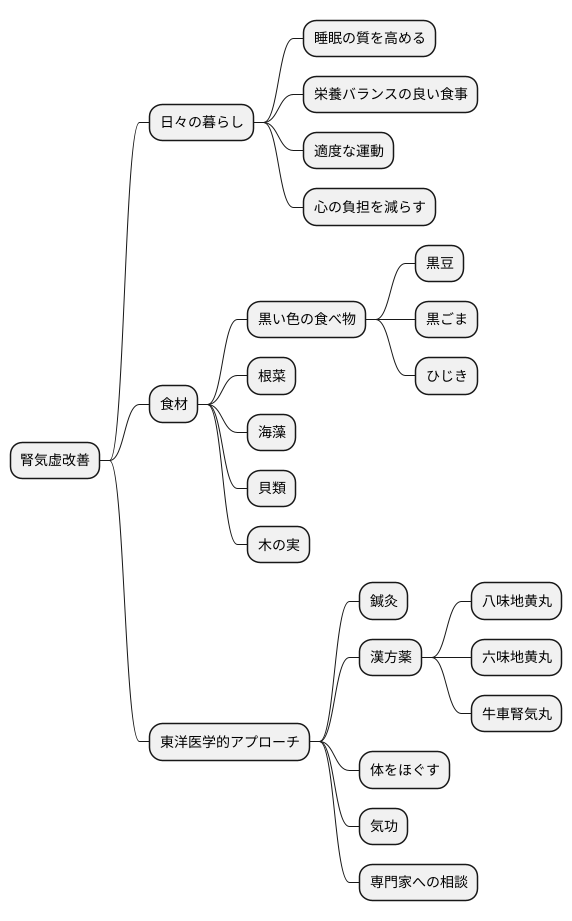 腎気虚の改善方法