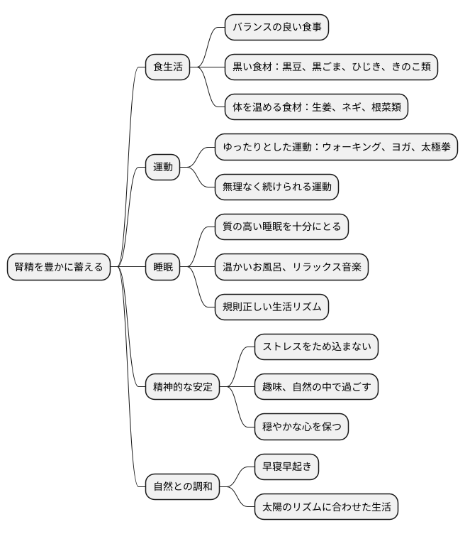腎精を養う生活習慣