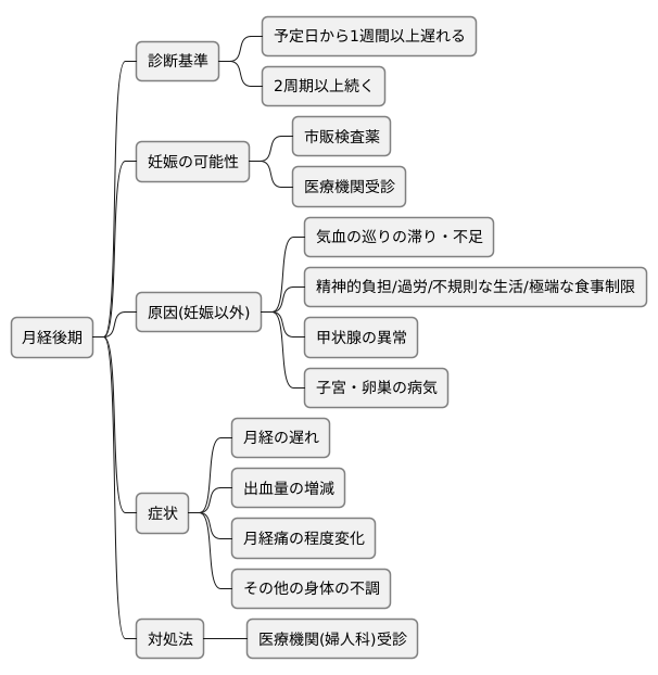 月経後期の概要