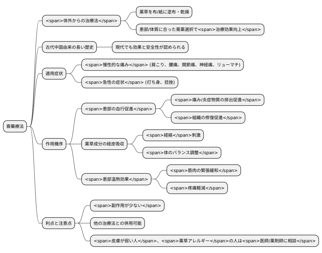 膏藥療法とは