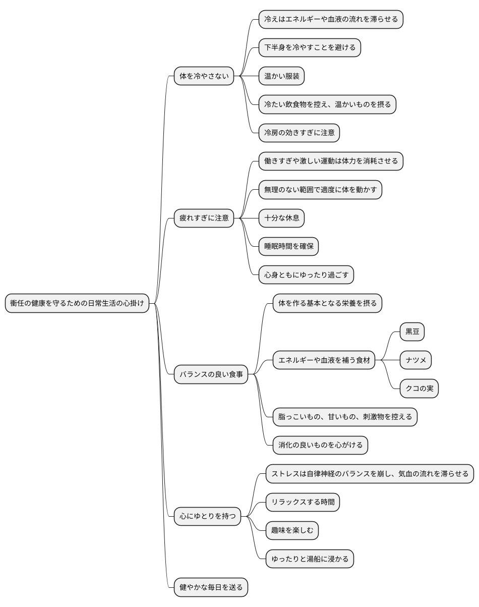 日常生活での注意点