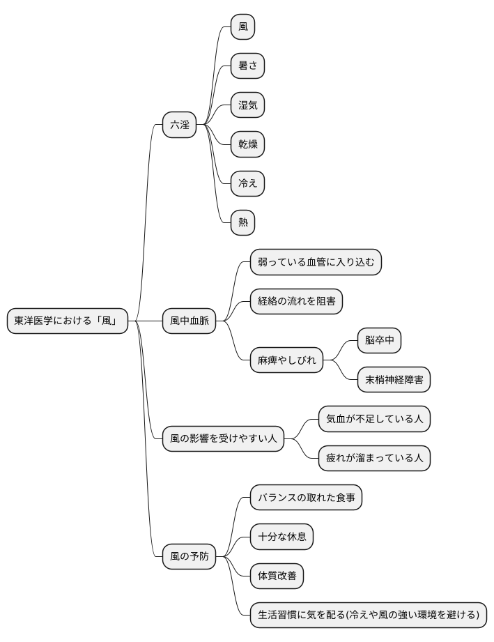 風の侵入と血脈への影響