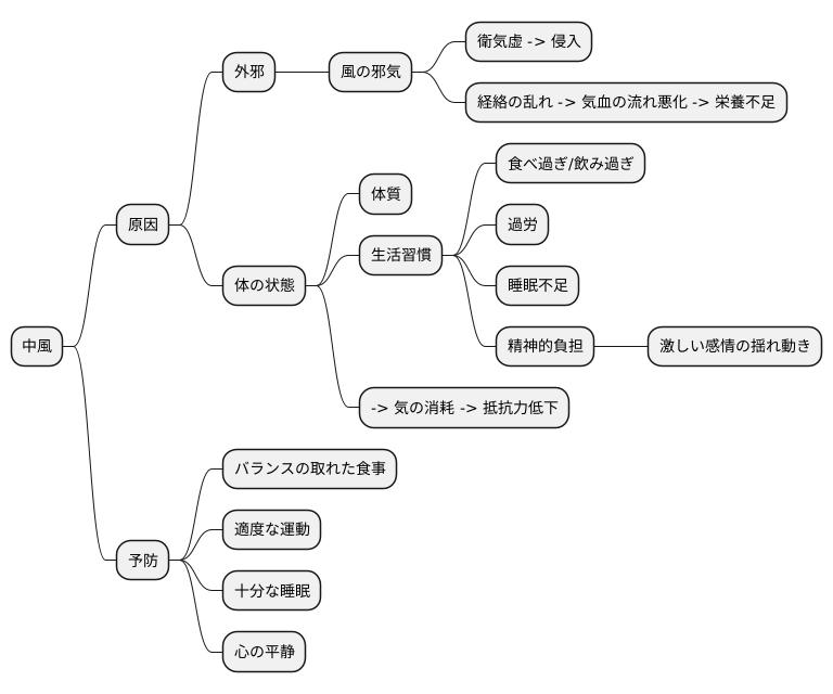 中風の原因とメカニズム