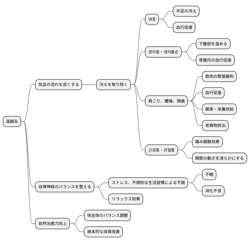 温鍼灸の適応症状