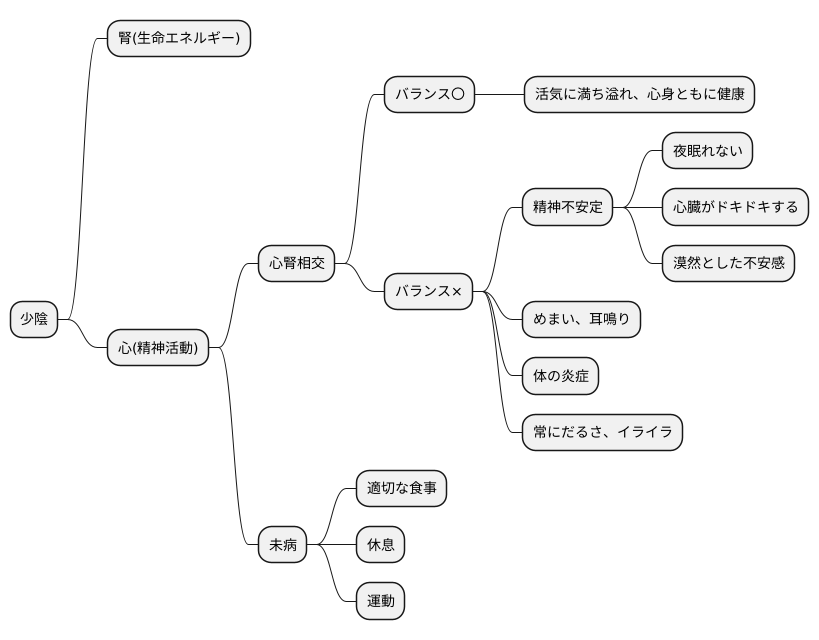 少陰と健康