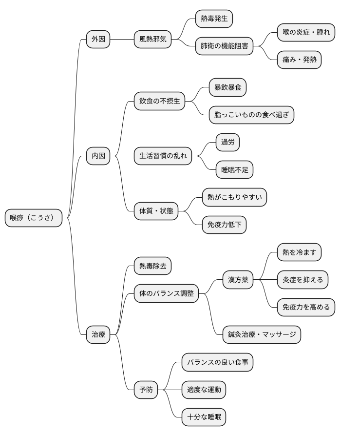 東洋医学における喉痧の考え方