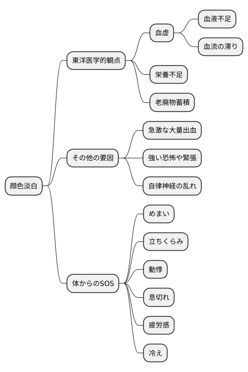 淡白な顔色の意味