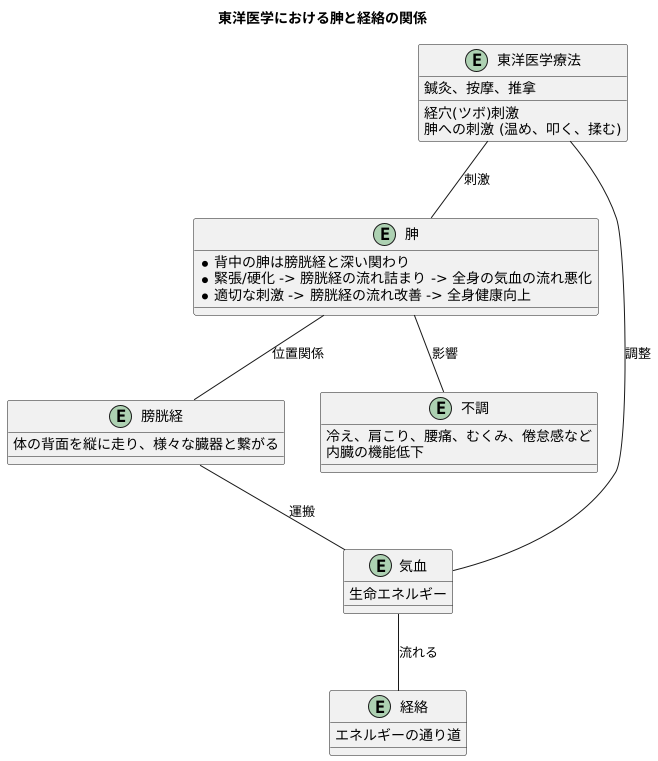 胂と経絡の関係