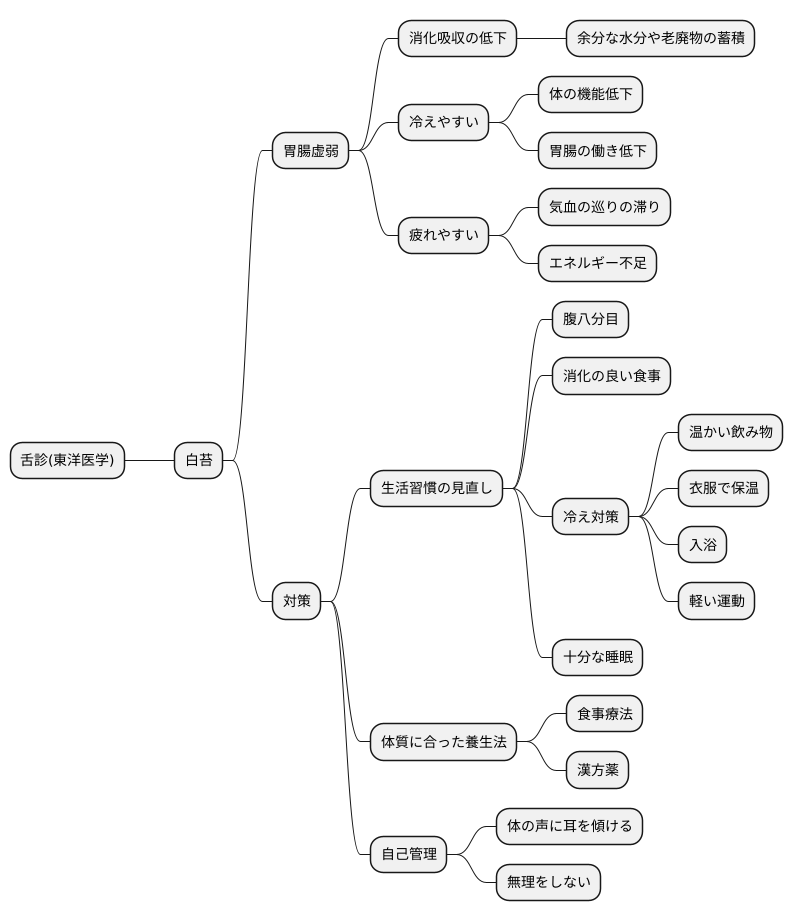白苔と体質の関係
