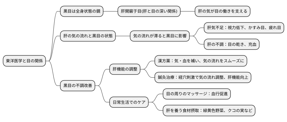 東洋医学における黒目