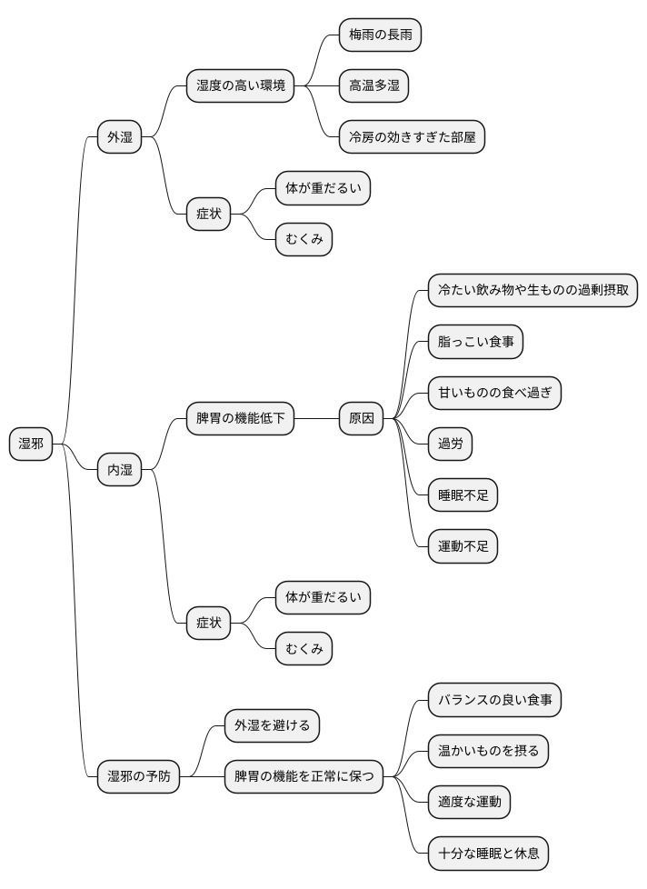 湿邪の成り立ち