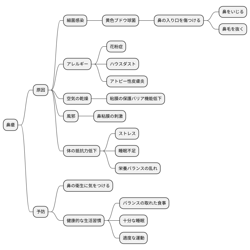 鼻瘡の原因