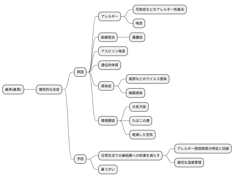 鼻痔の原因