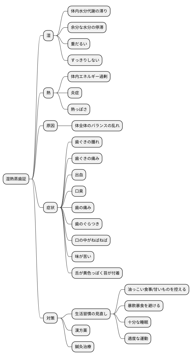 湿熱蒸歯証とは