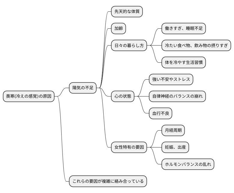 畏寒の原因を探る