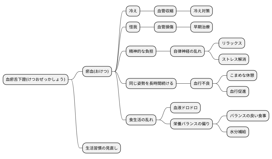 血瘀舌下證の原因