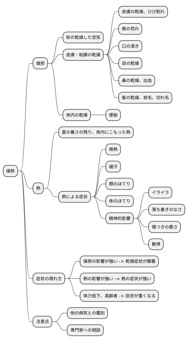 燥熱の症状