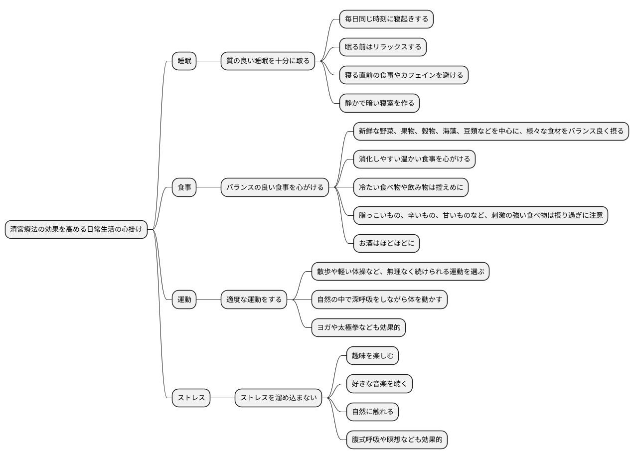 日常生活での注意点