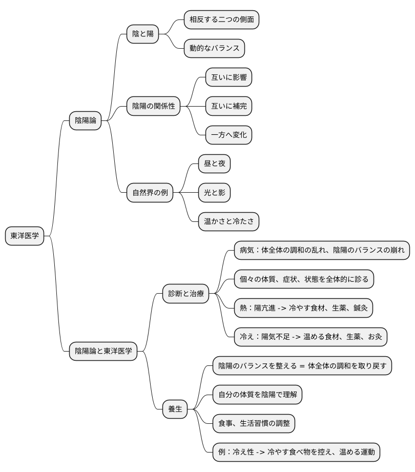 陰陽と東洋医学