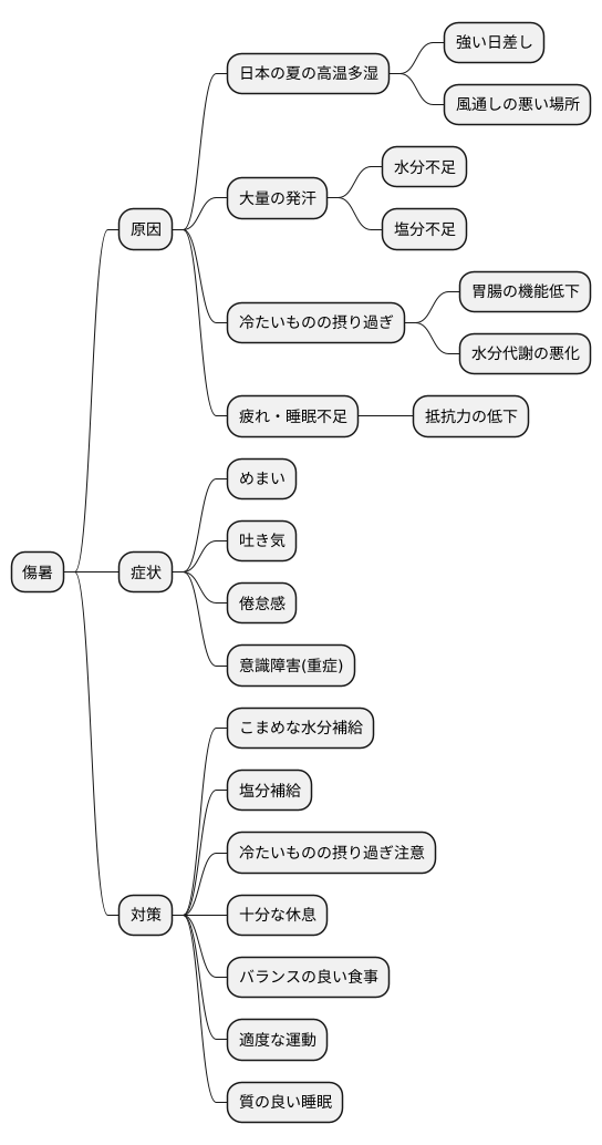 傷暑の原因