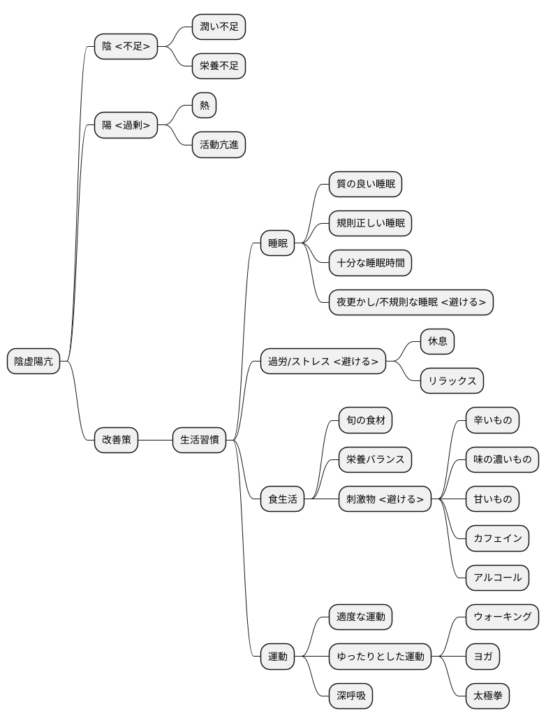 陰虚陽亢の対策