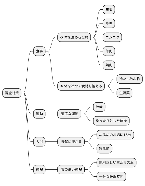 陽虚の対策