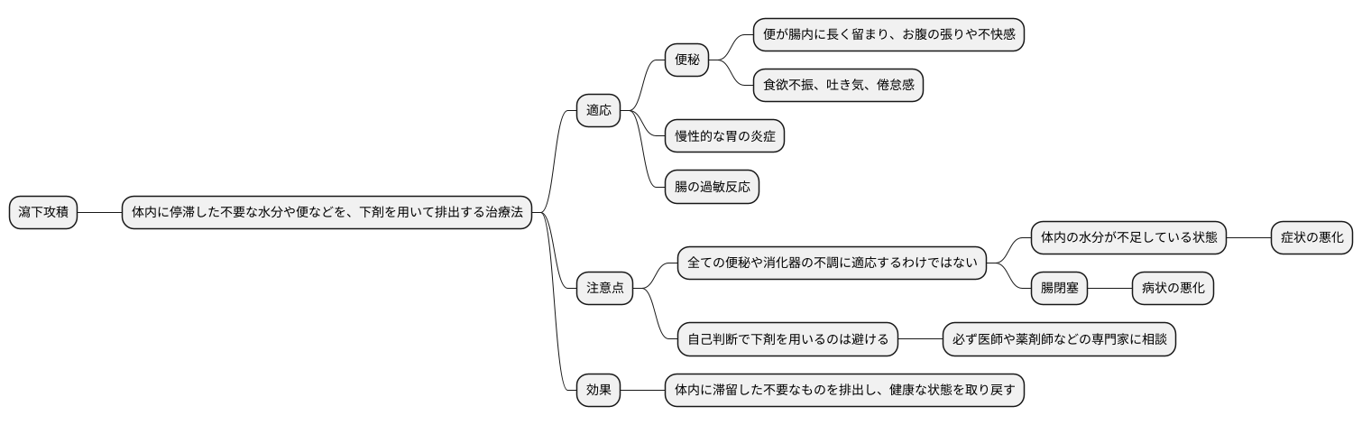 瀉下攻積の適応