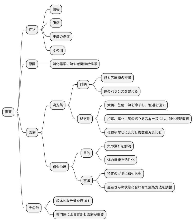 裏實の治療法