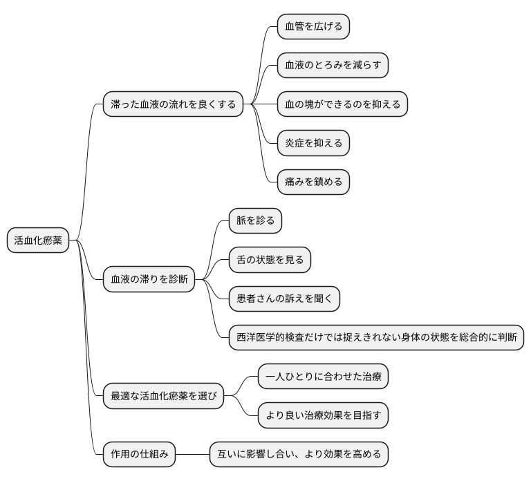 活血化瘀薬の作用機序