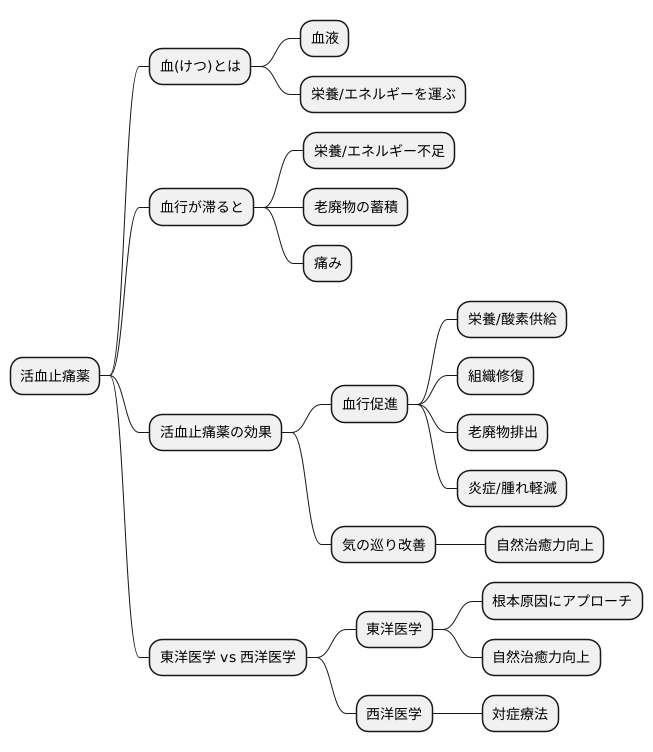 活血止痛薬の働き