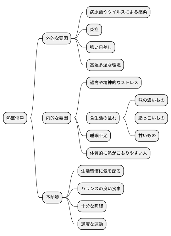 熱盛傷津の原因
