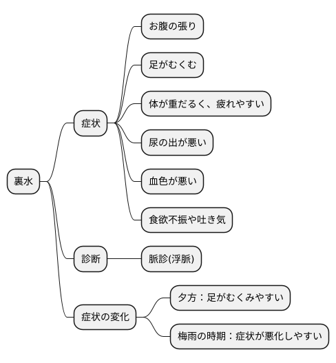 裏水の症状