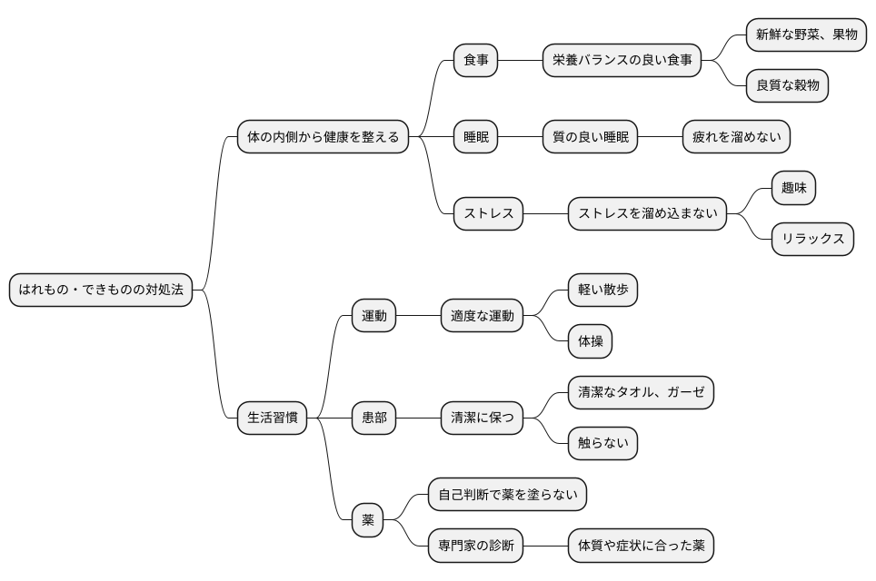 日常生活における腫れ物対策