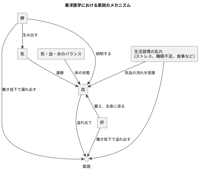 紫斑の東洋医学的解釈