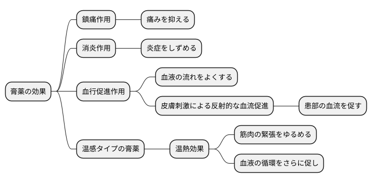 膏薬の効果と作用機序