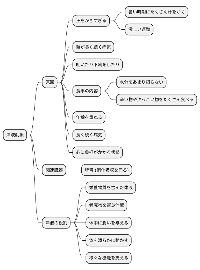 津液虧損のメカニズム