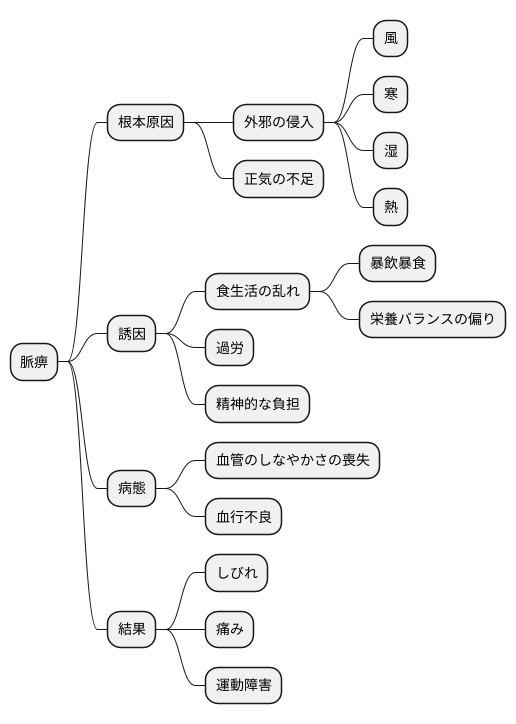 脈痹の原因と病態