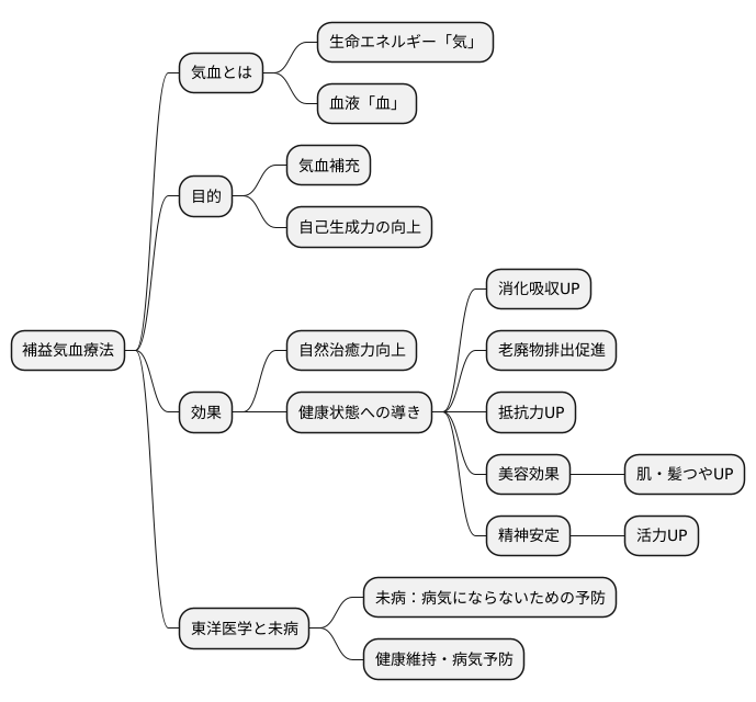 補益気血療法の目的