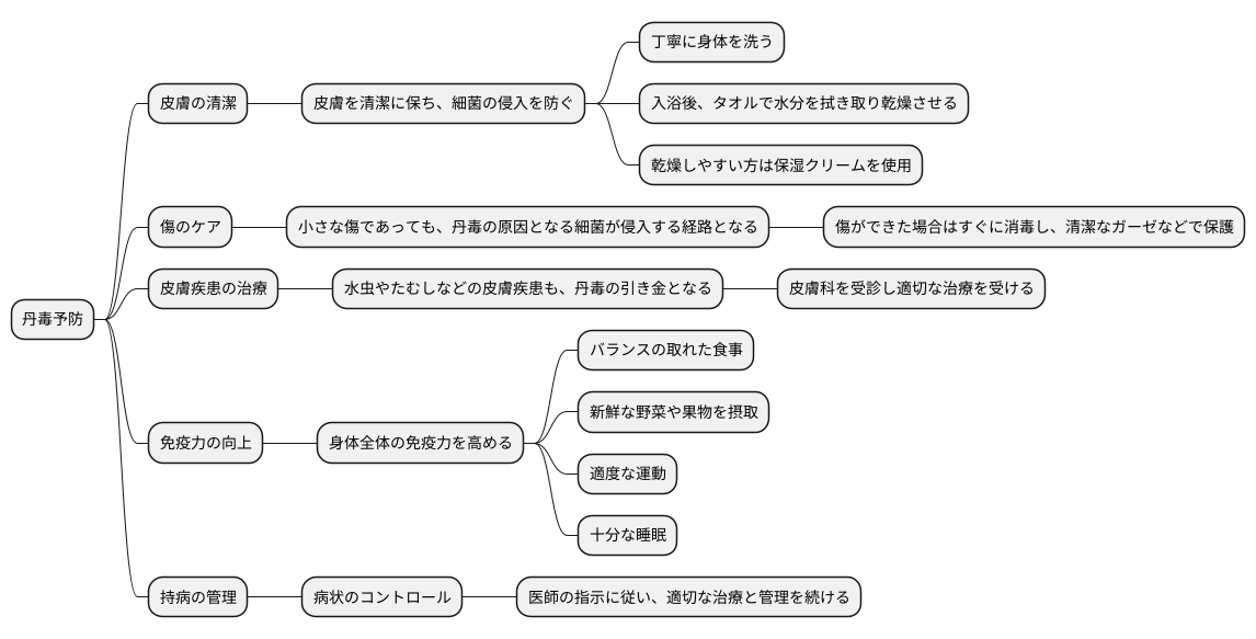 丹毒の予防法