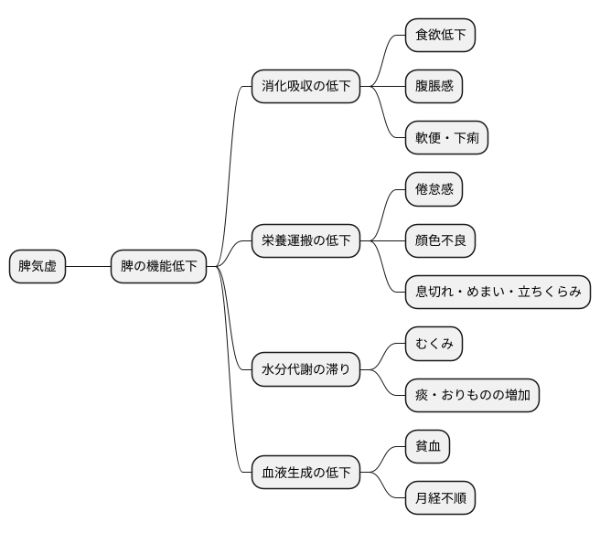 脾気虚の症状